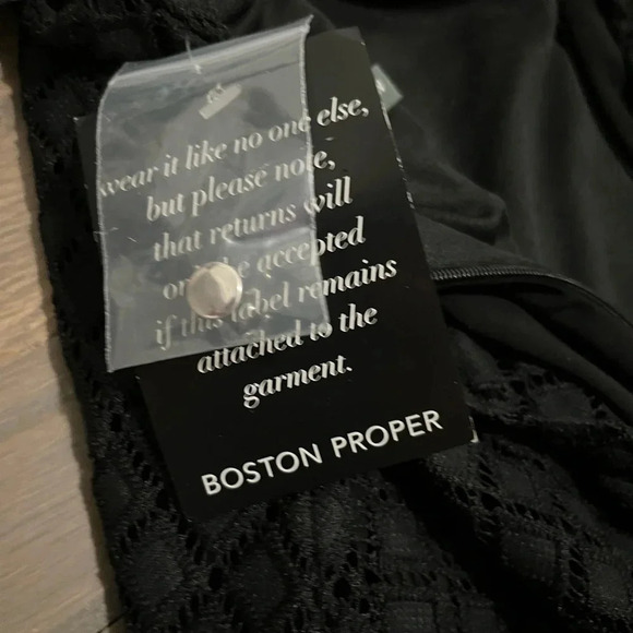 NWT! Julia Jordan Boston Proper Black Lace Wide Leg Jumpsuit. Size 8 - Picture 15 of 15